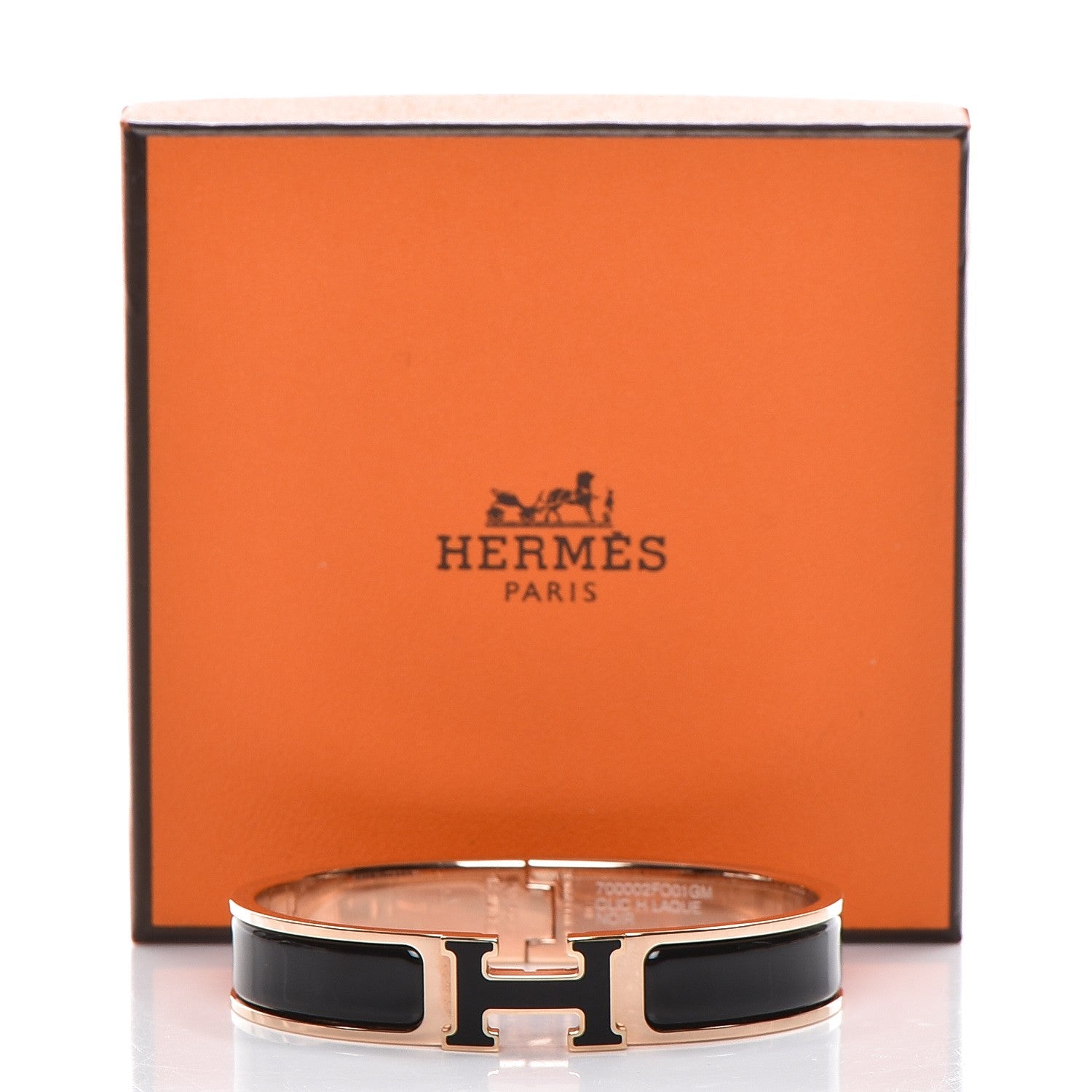 Hermes Enamel Narrow Clic Clac H Bracelet GM Black 6 of 6