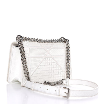 Christian Dior Patent Micro-Cannage Small Diorama Flap Bag White 3 of 12