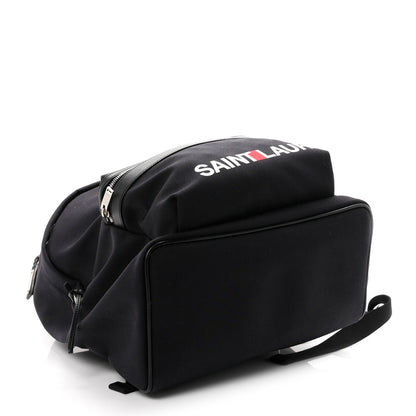 Saint Laurent Canvas Logo City Backpack Black 3 of 9