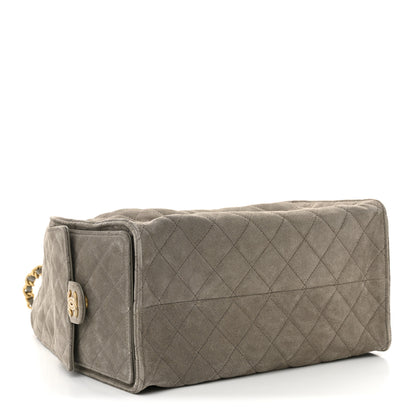 Chanel Suede Quilted Medium Chanel 25 Handbag Dark Grey 4 of 11