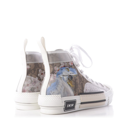 Christian Dior X SORAYAMA Technical Canvas Oblique Mens B23 High Top Sneakers 39 White 4 of 10