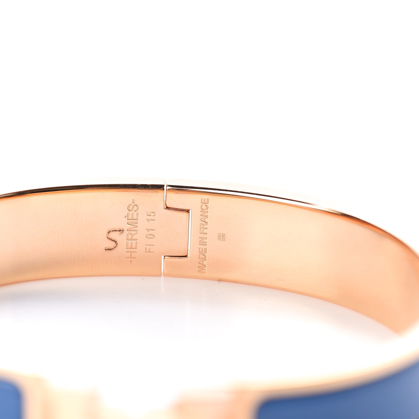Enamel Narrow Clic Clac H Bracelet GM Bleu Turquin