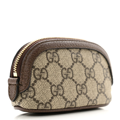 Gucci GG Supreme Monogram Web Ophidia Dome Key Pouch Beige New Acero 3 of 8