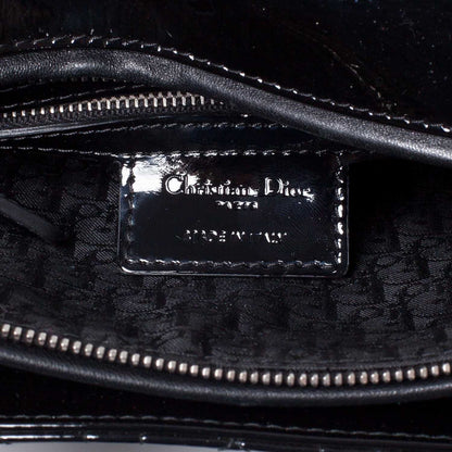 Christian Dior CHRISTIAN DIOR Patent Cannage Large Lady Dior Black 8 of 11