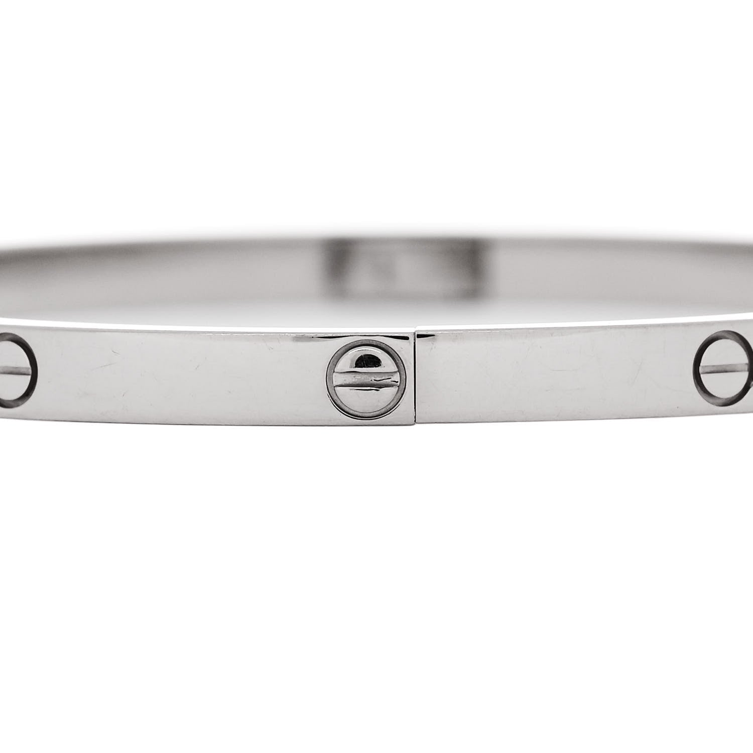 Cartier 18K White Gold Small LOVE Bracelet 17 5 of 8