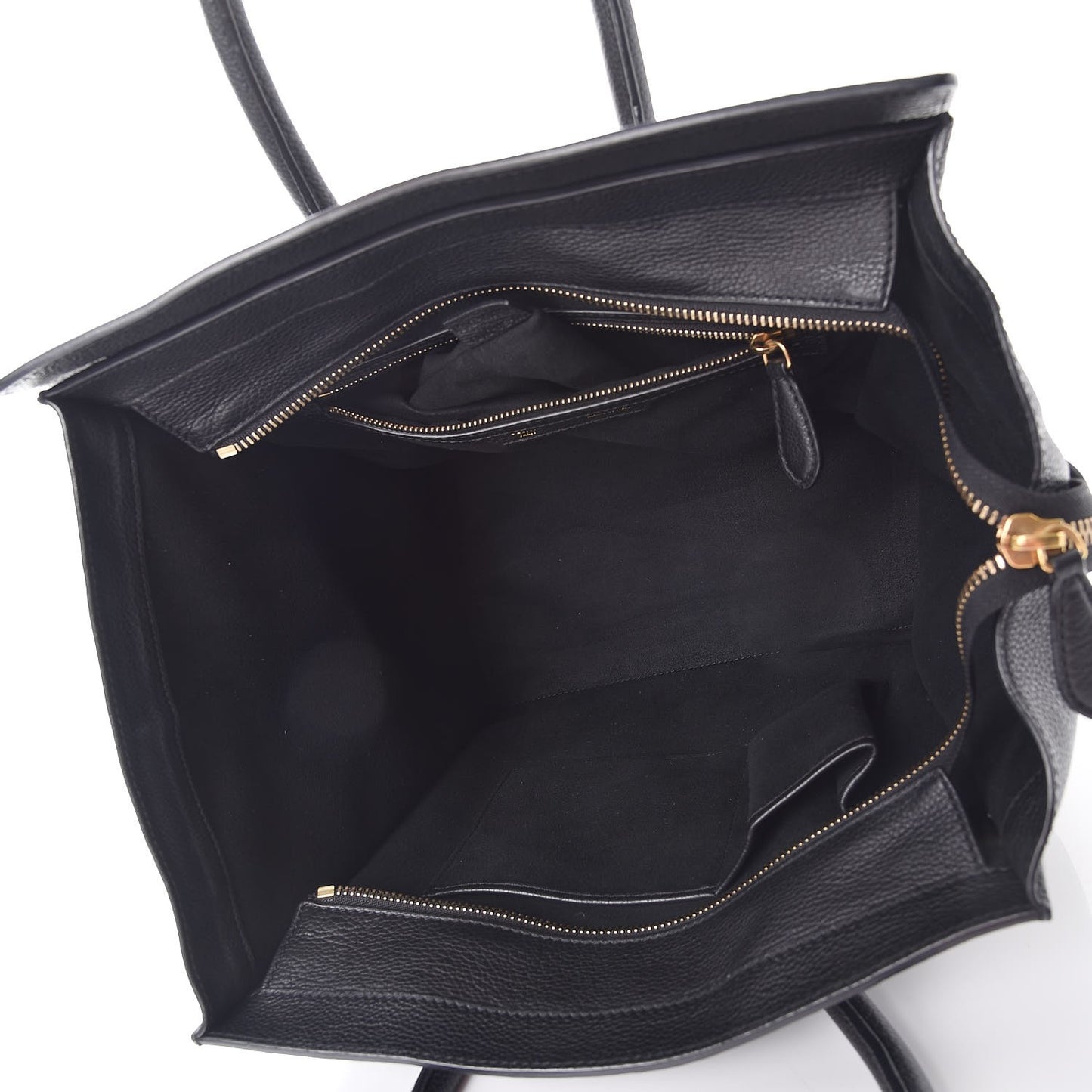 Drummed Calfskin Mini Luggage Black