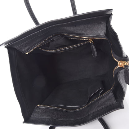 Celine Drummed Calfskin Mini Luggage Black 5 of 11