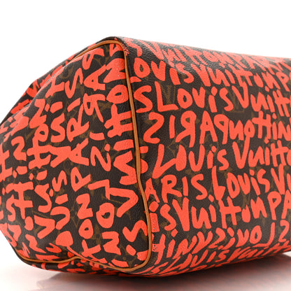 Louis Vuitton Monogram Graffiti Speedy 30 Orange 9 of 12