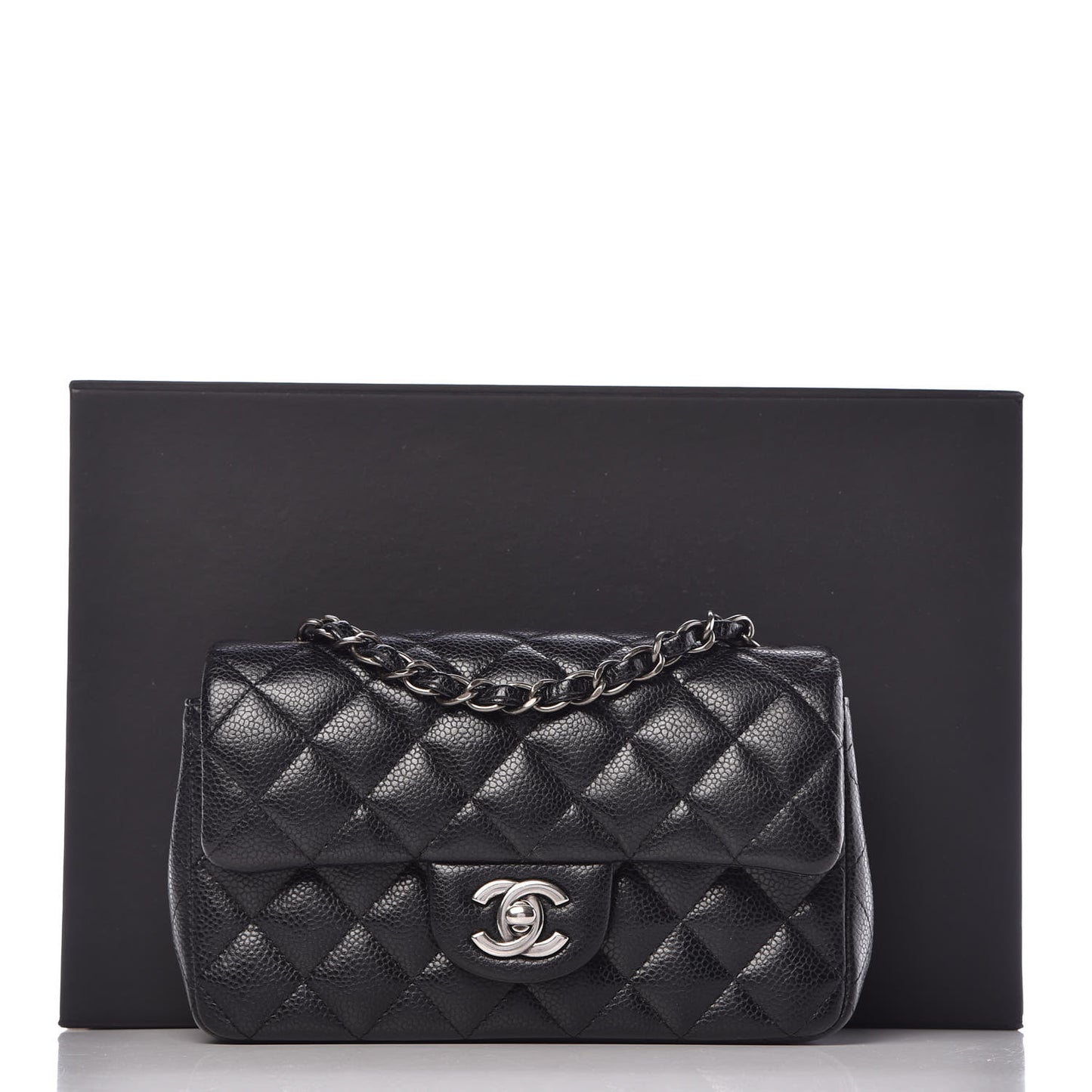 Caviar Quilted Mini Rectangular Flap Black