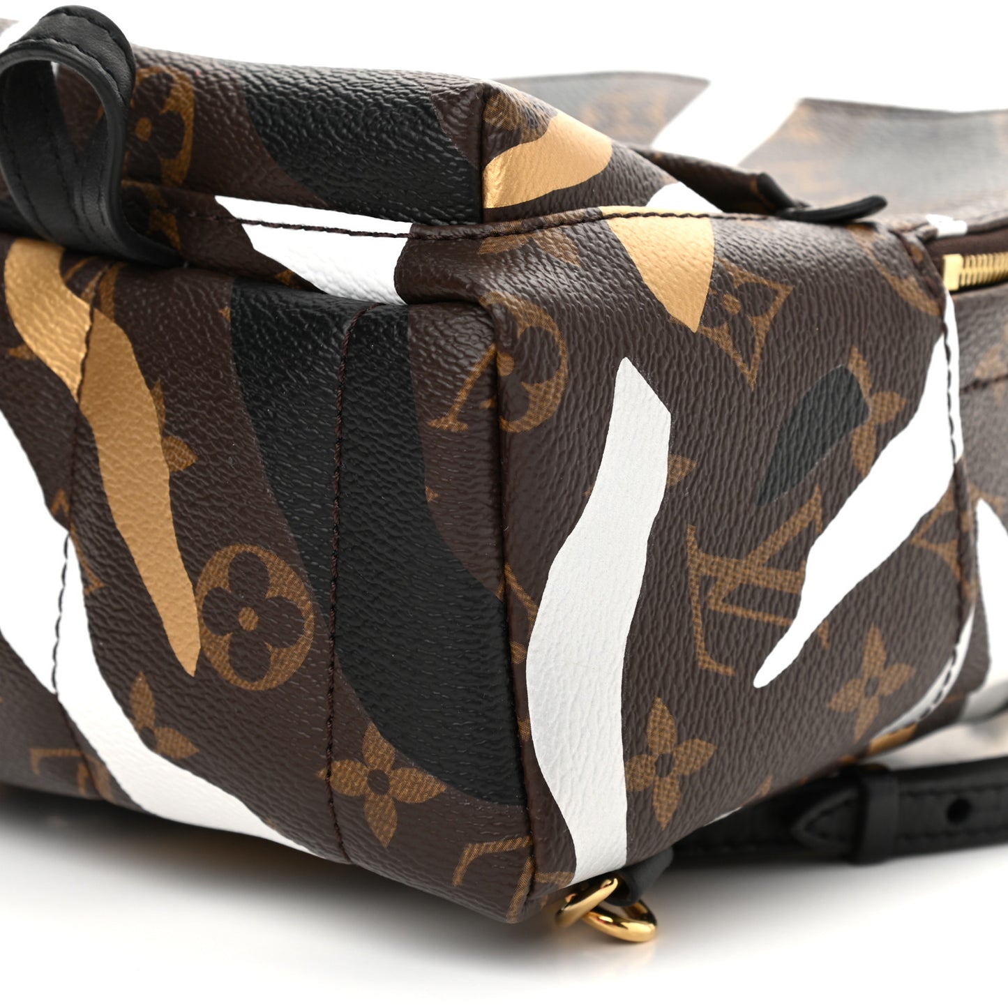 X LOL Monogram Palm Springs Backpack Mini Gold Silver