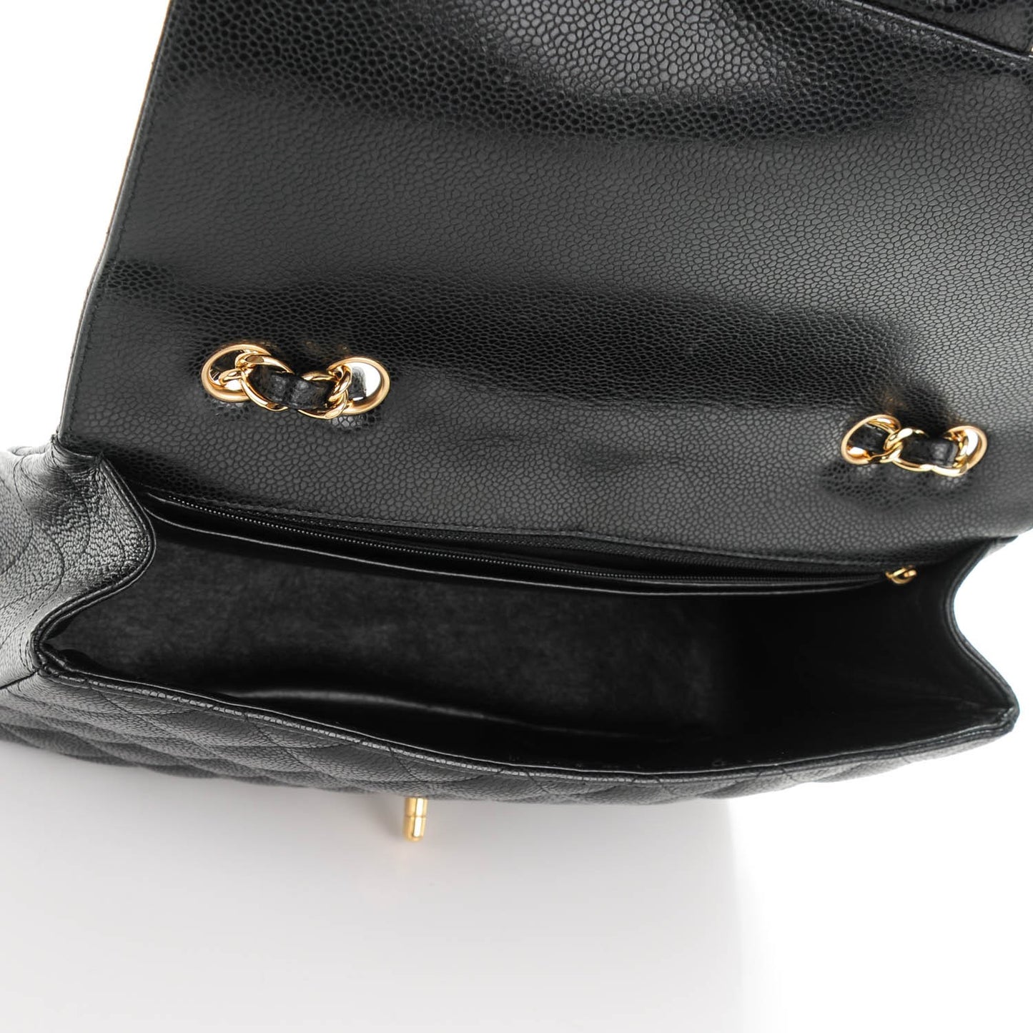 Caviar Quilted Jumbo Single Flap Black
