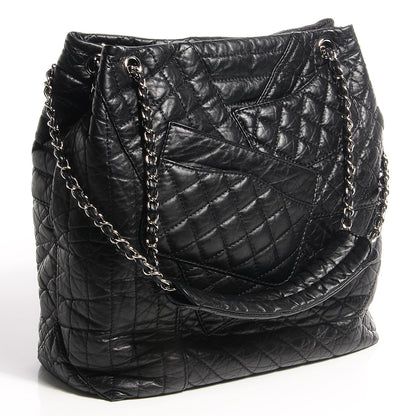 Chanel Aged Calfskin Karl's Cabas Tote Black 3 of 7