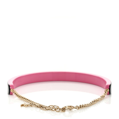 Chanel Resin Logo Choker Pink Black 3 of 6