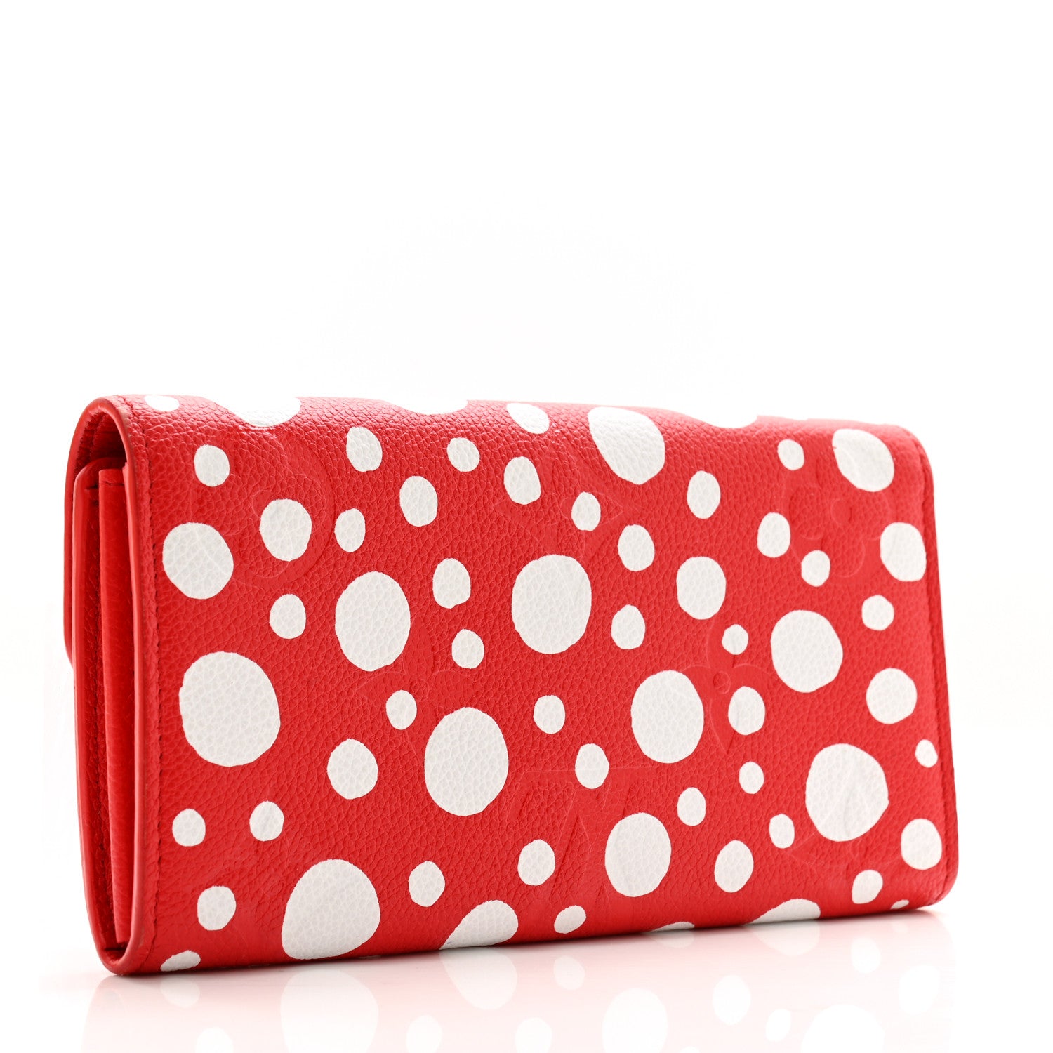 Louis Vuitton LV X YK Empreinte Dots Sarah Wallet Red White 3 of 11