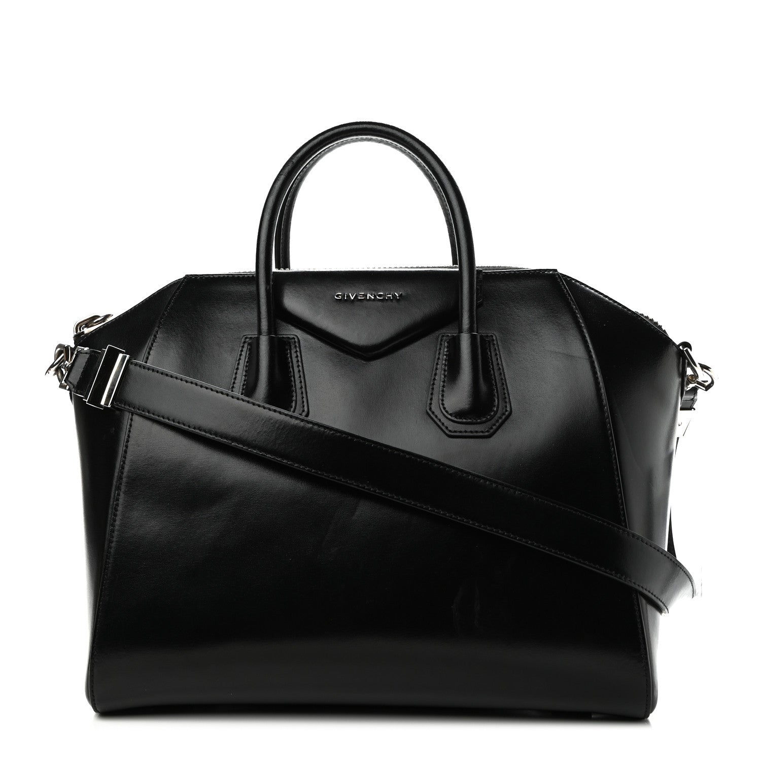 Givenchy Shiny Lord Calfskin Medium Antigona Black 1 of 11