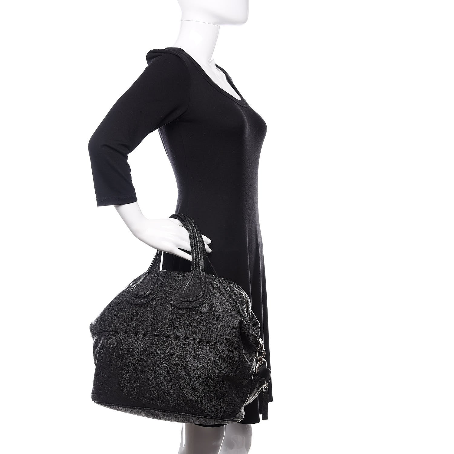 Givenchy Glazed Pebbled Calfskin Medium Nightingale Black 3 of 13