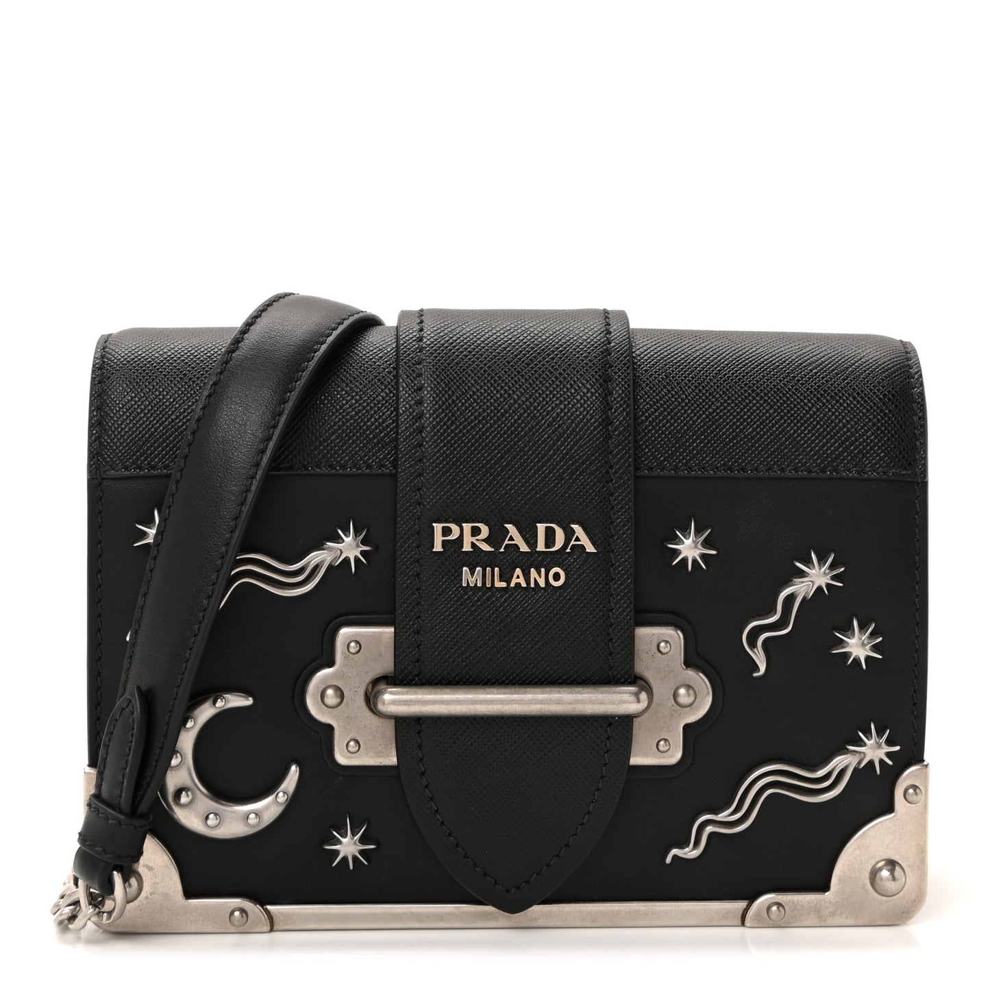 City Calf Saffiano Cahier Astrology Bag Black