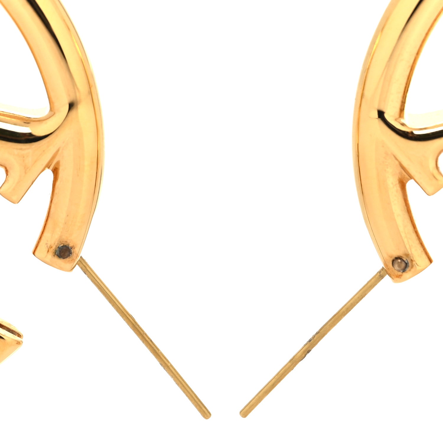 Louis Vuitton Metal Louise Hoop Earrings Gold 3 of 4