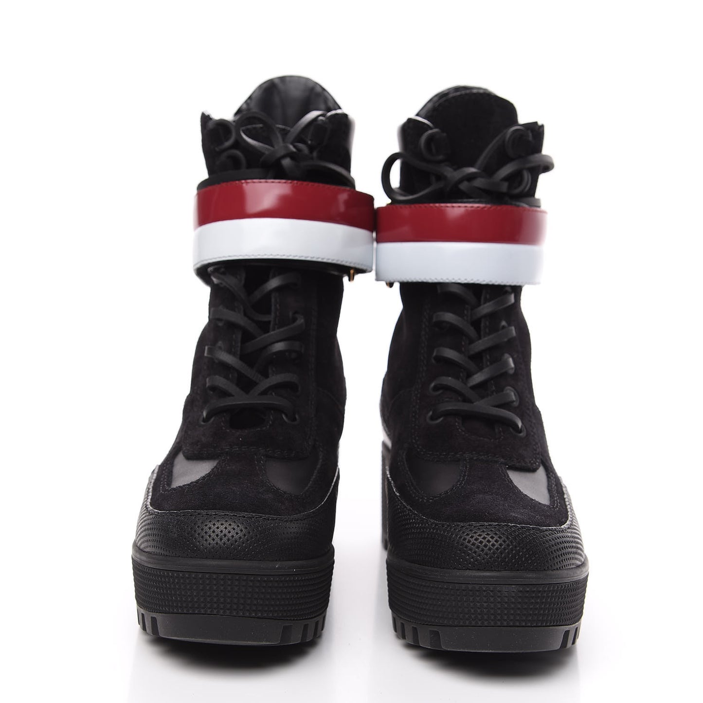Suede Calfskin Laureate Platform Desert Boots 37 Black
