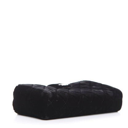 Chanel Velvet Quilted Small Clutch With Chain Black 4 of 12