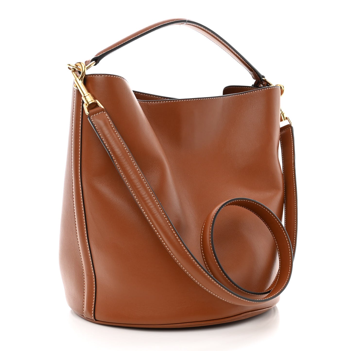 Smooth Calfskin Bucket 16 Bag Tan