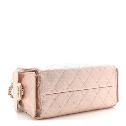 Chanel Metallic Caviar Quilted Mini Chanel 25 Handbag Copper 4 of 10