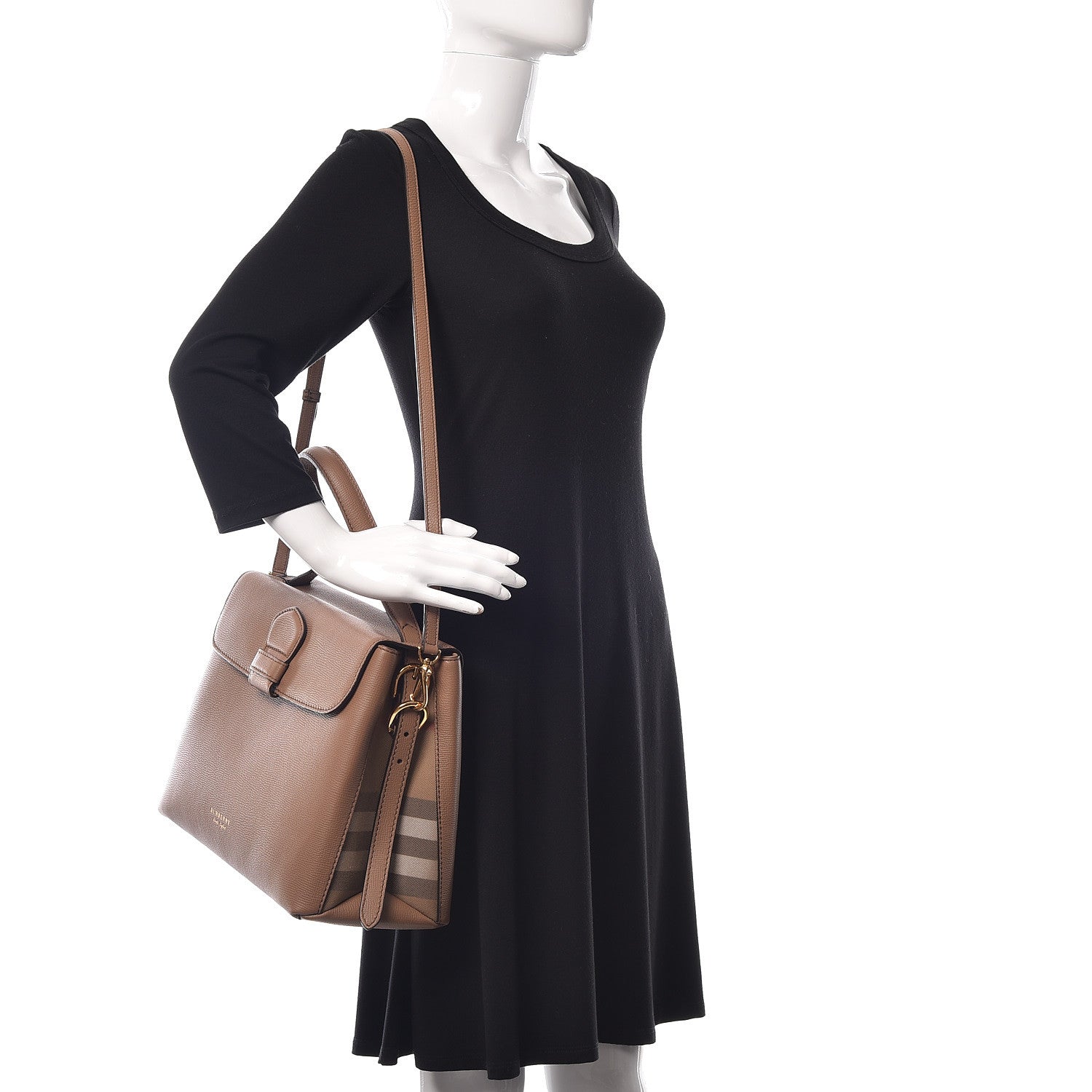 Burberry Derby Calfskin House Check Medium Camberley Dark Sand 2 of 9