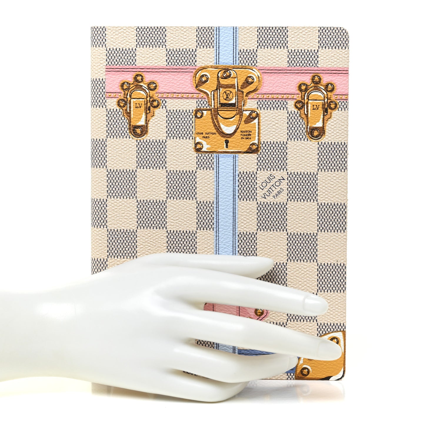 Damier Azur Summer Trunks Clemence Notebook MM