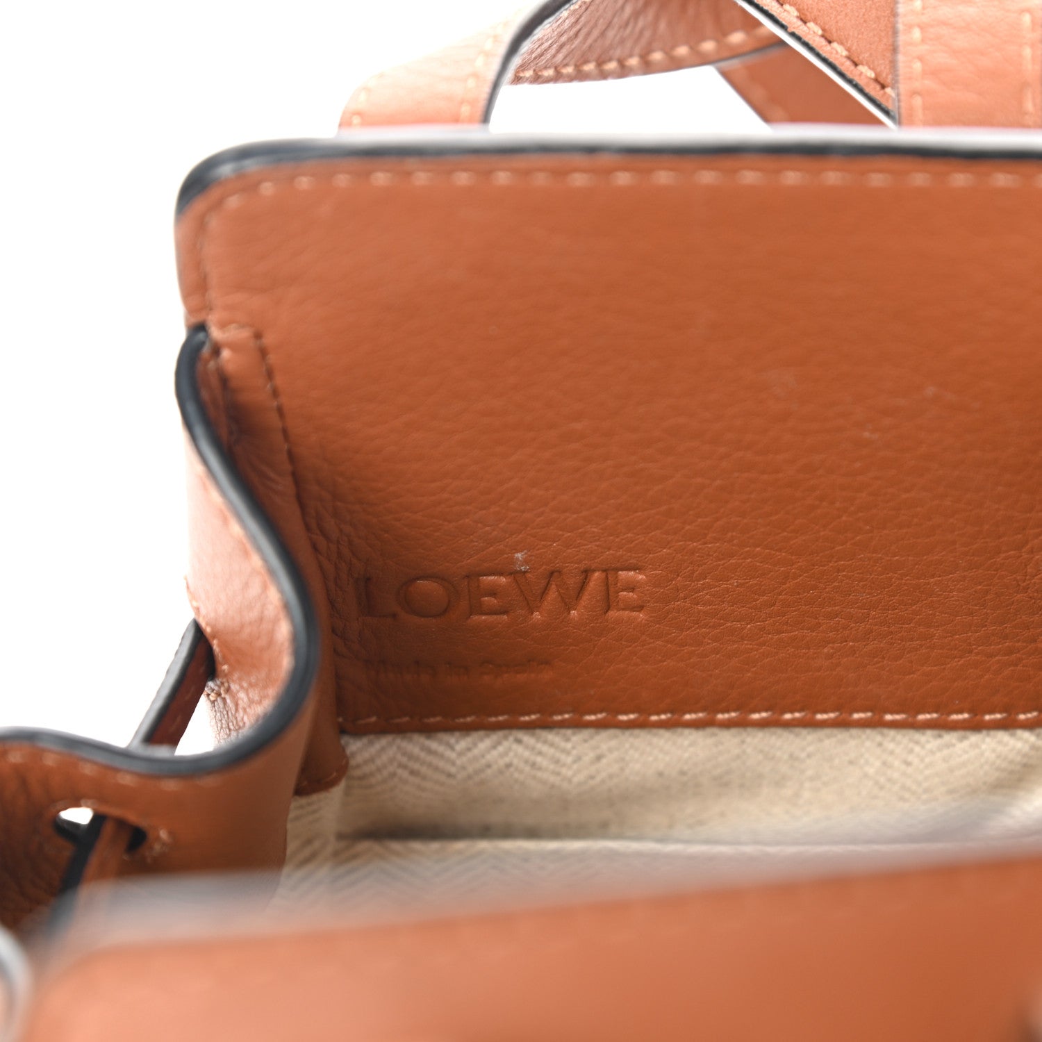 Loewe Calfskin Mini Hammock Shoulder Bag Tan 7 of 9