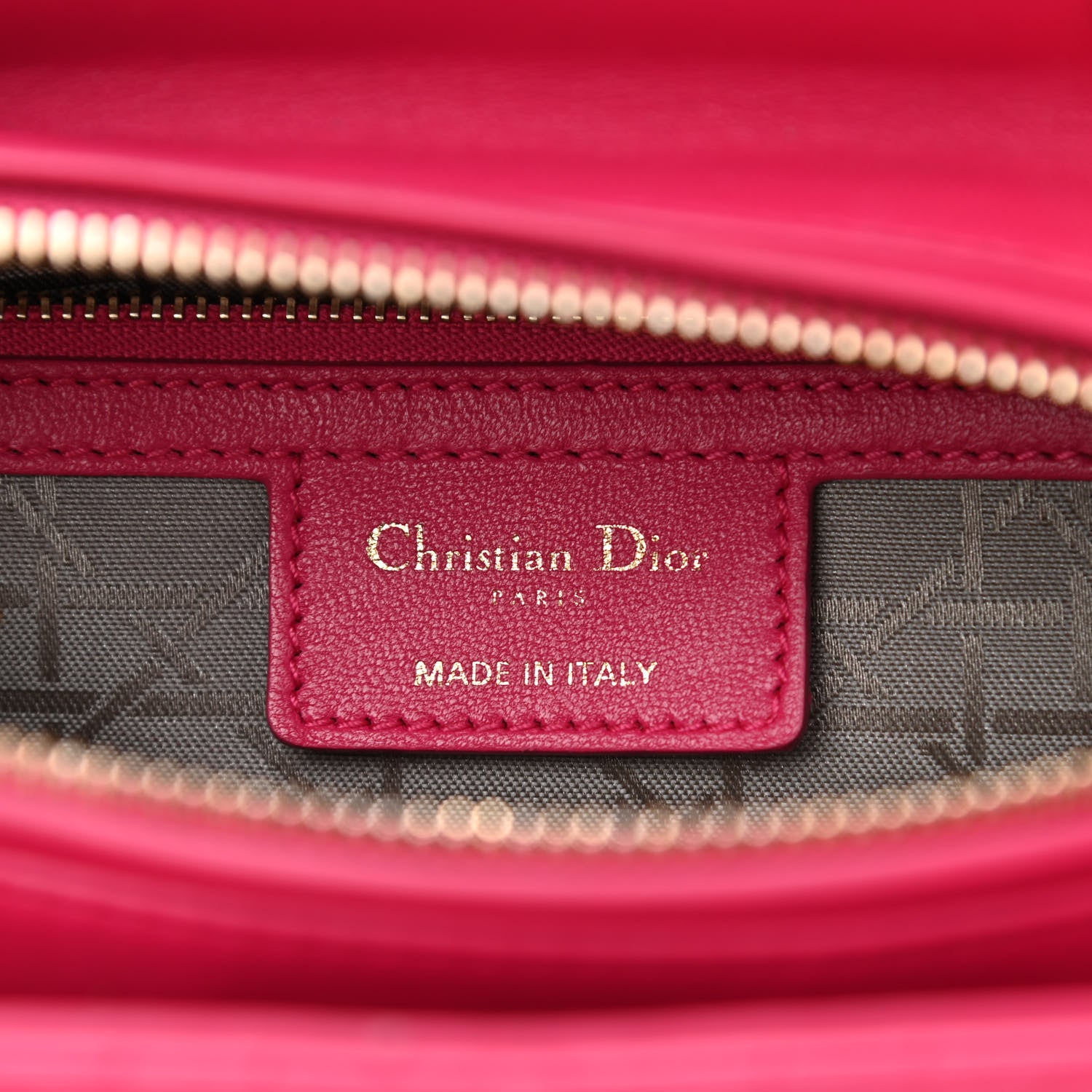 Christian Dior Lambskin Cannage Medium Lady Dior Fuchsia 6 of 11