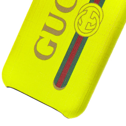 Gucci Rubber Print iPhone Xs Case Yellow Fluo Green 8 of 8