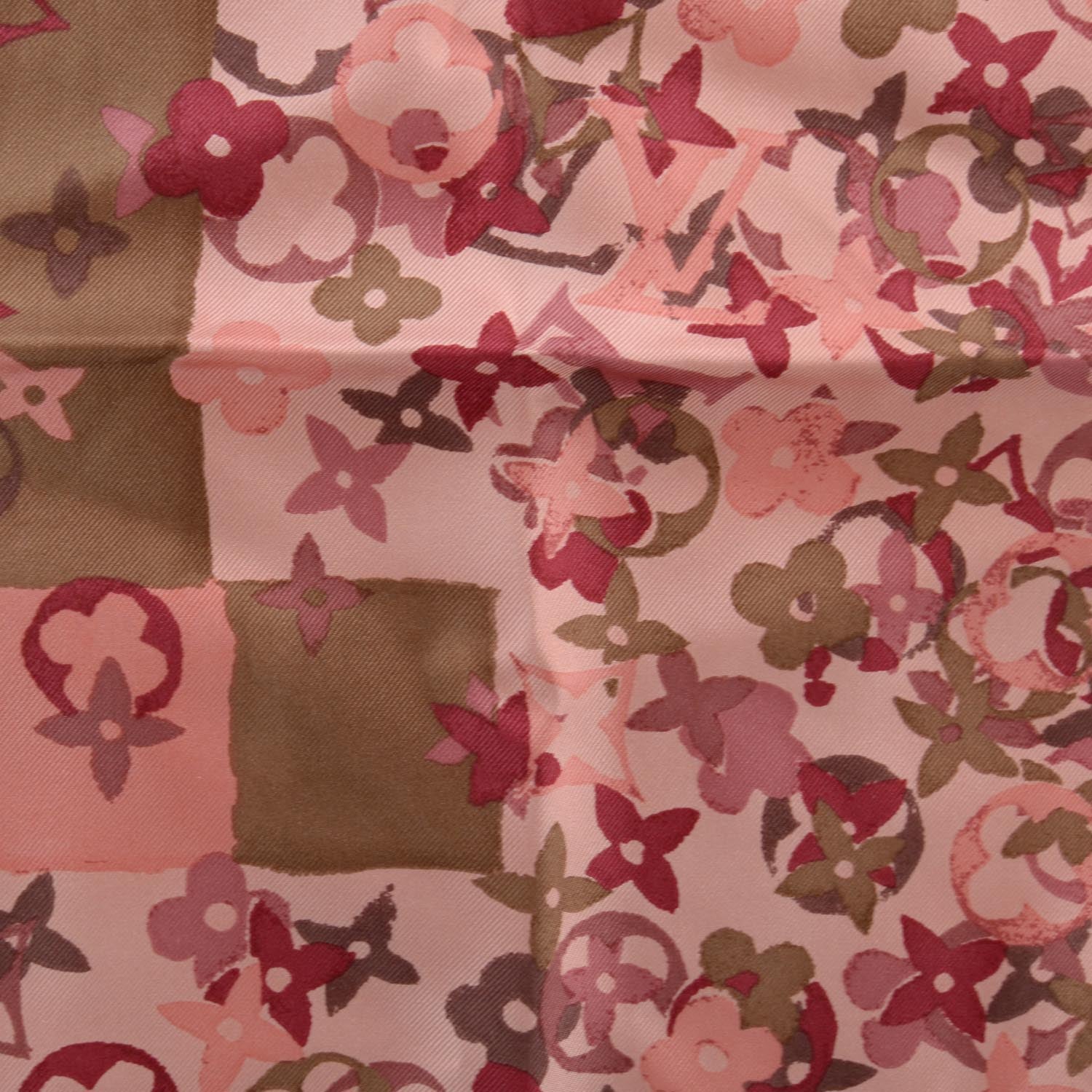 Louis Vuitton Silk Monogram Arty Square Scarf Pale Pink 1 of 5