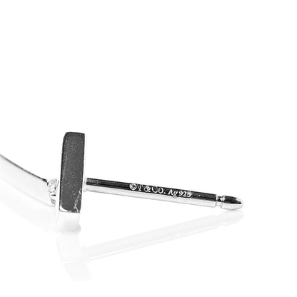 Tiffany Sterling Silver T Wire Bar Earrings 4 of 4