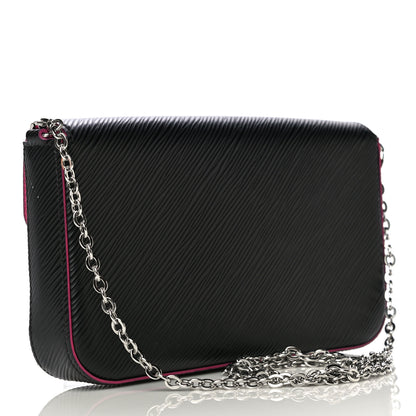 Louis Vuitton Epi Pochette Felicie Black Hot Pink 4 of 14