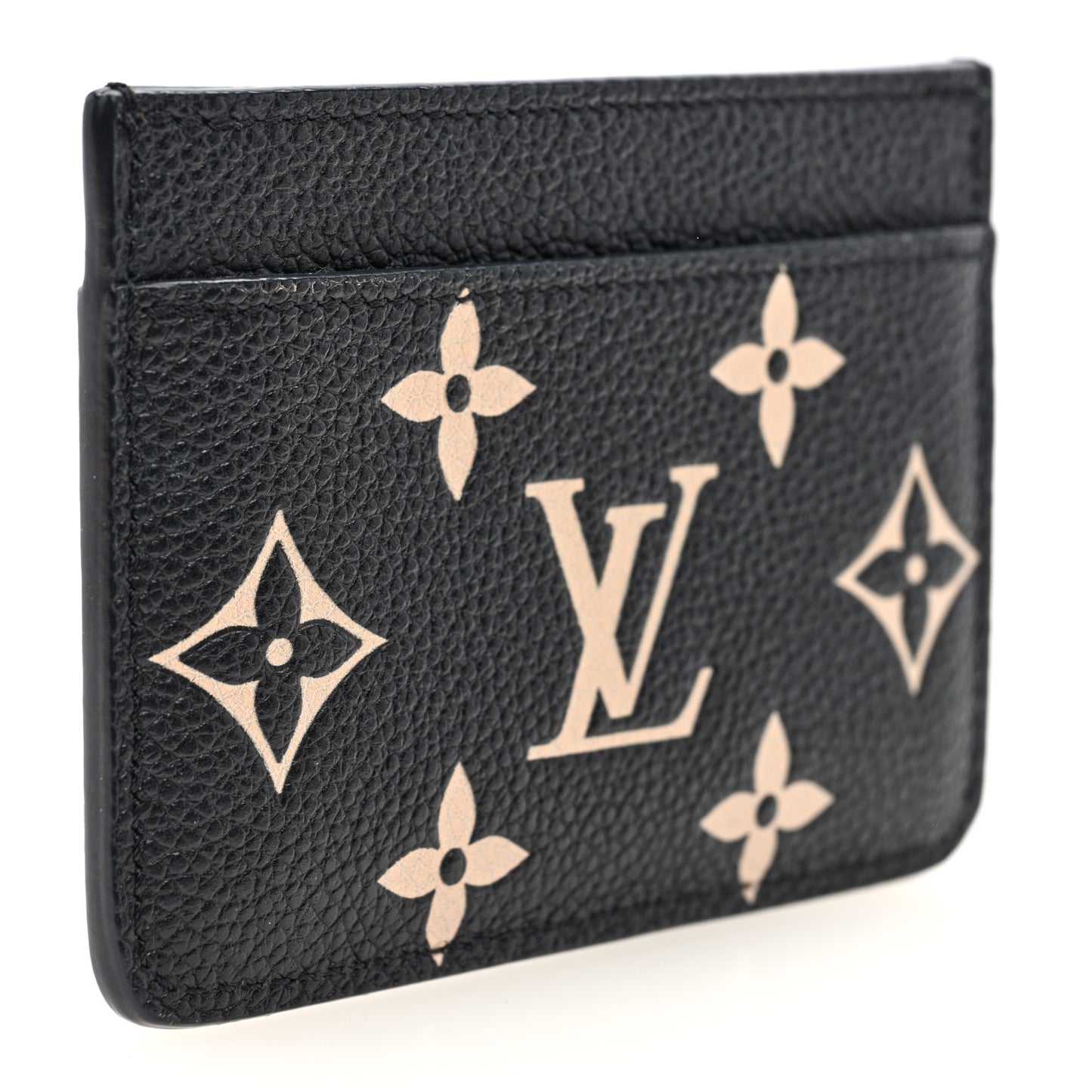 Empreinte Card Holder Black Beige