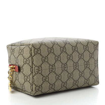 Gucci Soft GG Supreme Monogram Calfskin Medium Ophidia Cosmetic Case Beige Ebony Hibiscus Red 4 of 10