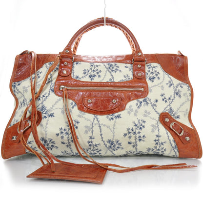 Balenciaga Chevre Toile de Jouy Floral Work Rouille 1 of 8