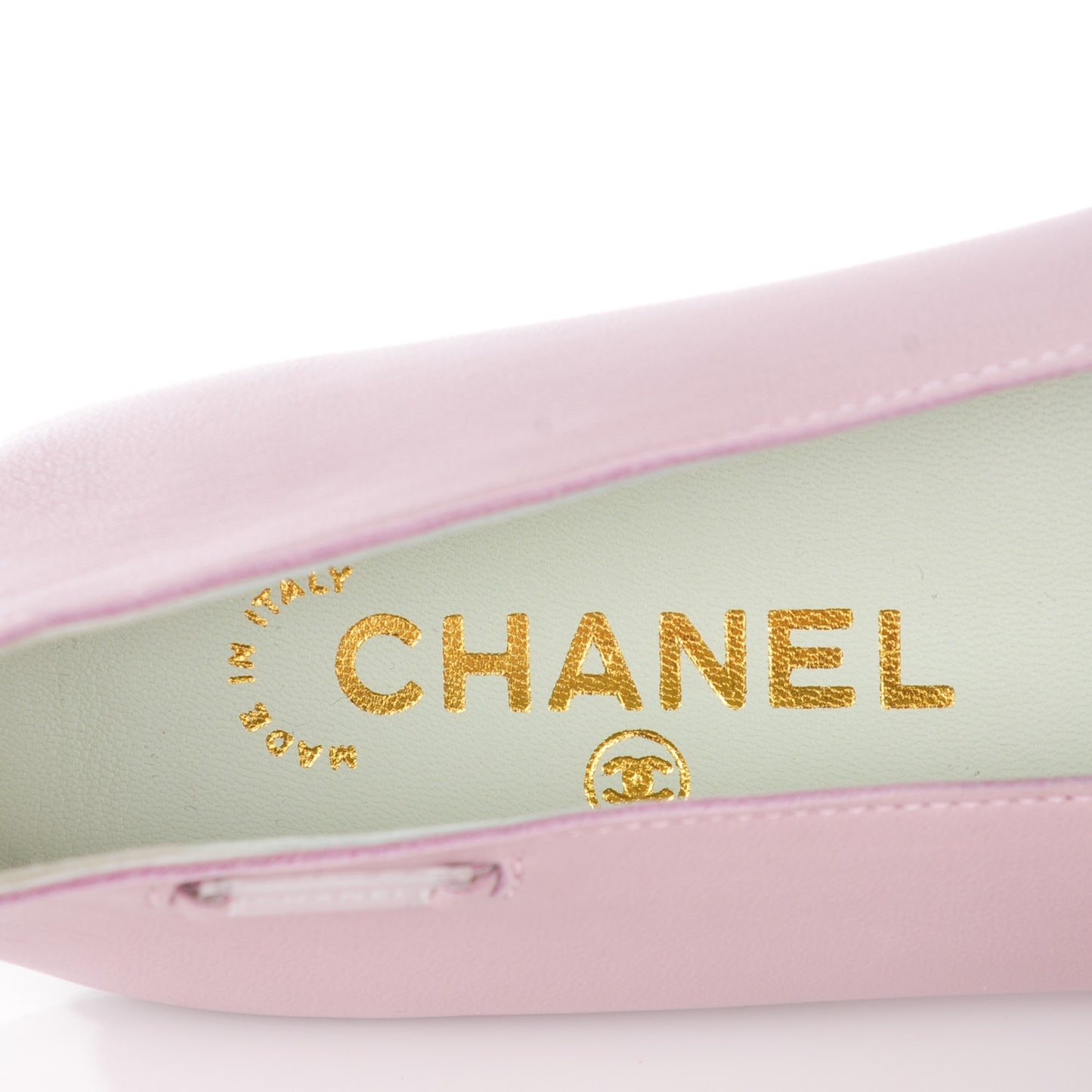 Lambskin Ballerina Flats 38 Pink
