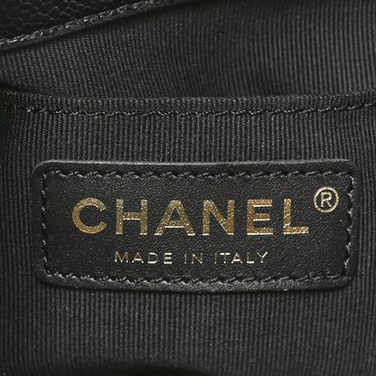 Chanel Shiny Caviar Quilted Small Duma Pockets Drawstring Backpack Black 6 of 11
