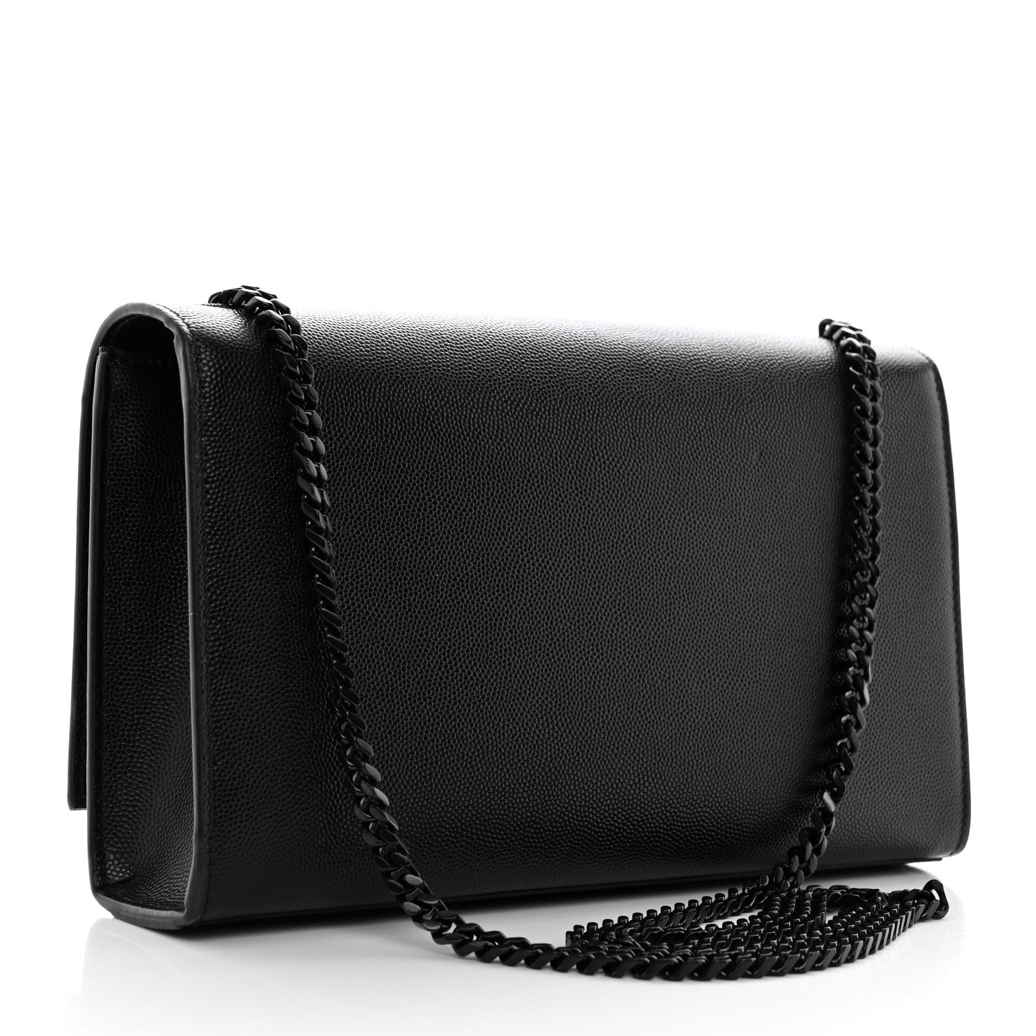 Saint Laurent Grain De Poudre Medium Classic Monogram Monochrome Kate Satchel Black 2 of 10