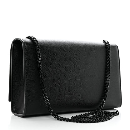Saint Laurent Grain De Poudre Medium Classic Monogram Monochrome Kate Satchel Black 2 of 10