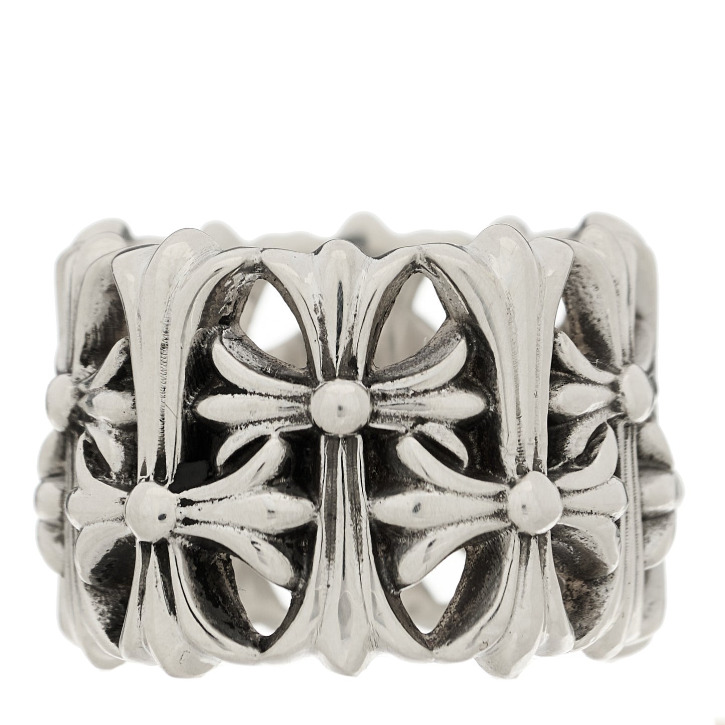 Sterling Silver Cemetery Cross Ring 54 7