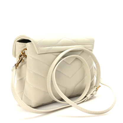 Saint Laurent Calfskin Y Quilted Monogram Toy Loulou Crossbody Bag Blanc Vintage 3 of 10