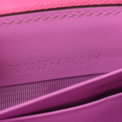 Gucci Calfskin GG Monogram GG Marmont Zip Around Wallet Lilac Yellow 7 of 8