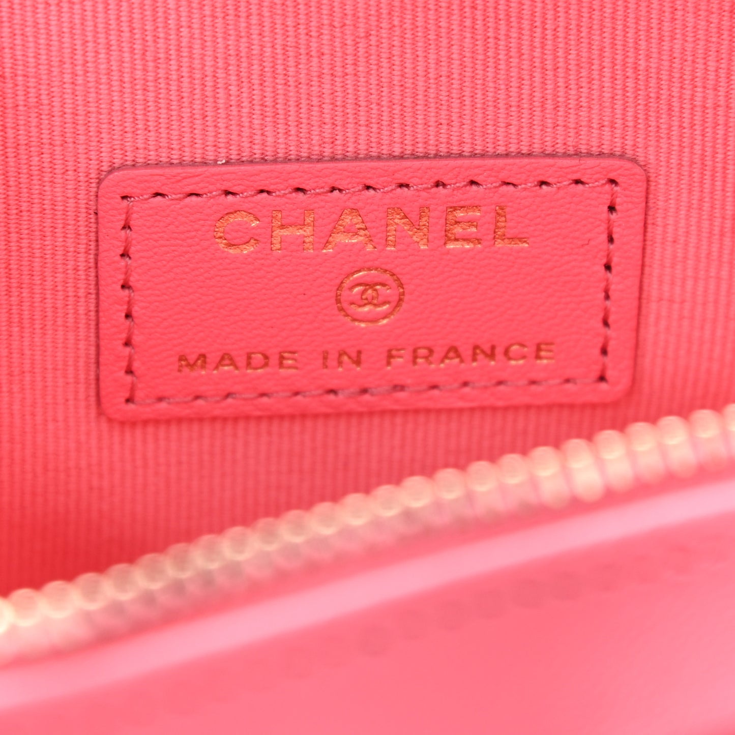 Lambskin Quilted CC In Love Heart Clutch With Chain Pink