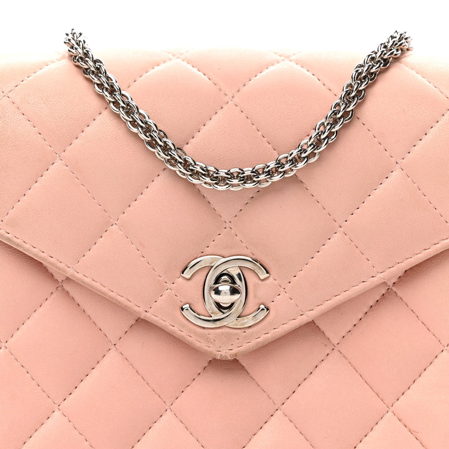 Lambskin Quilted Mini Flap Pink