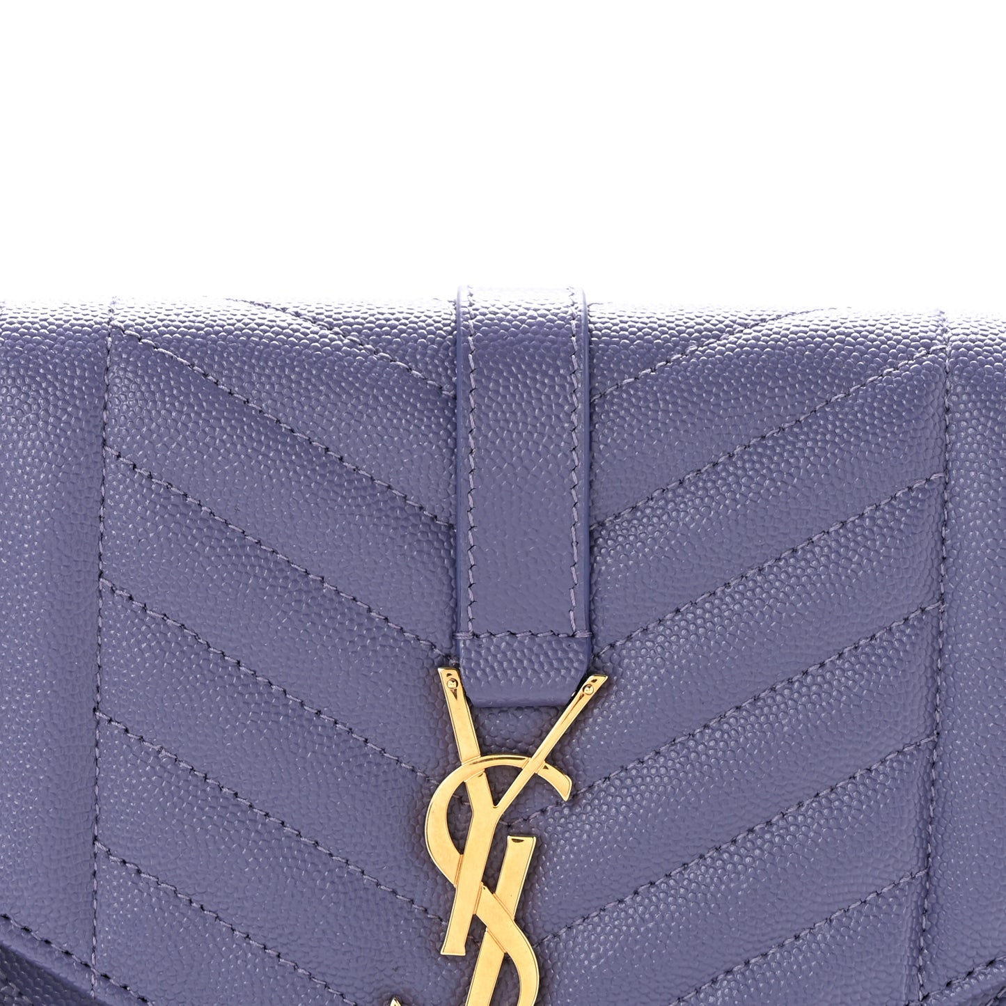 Grain De Poudre Textured Mixed Matelasse Triquilt Monogram Clutch Dark Wisteria