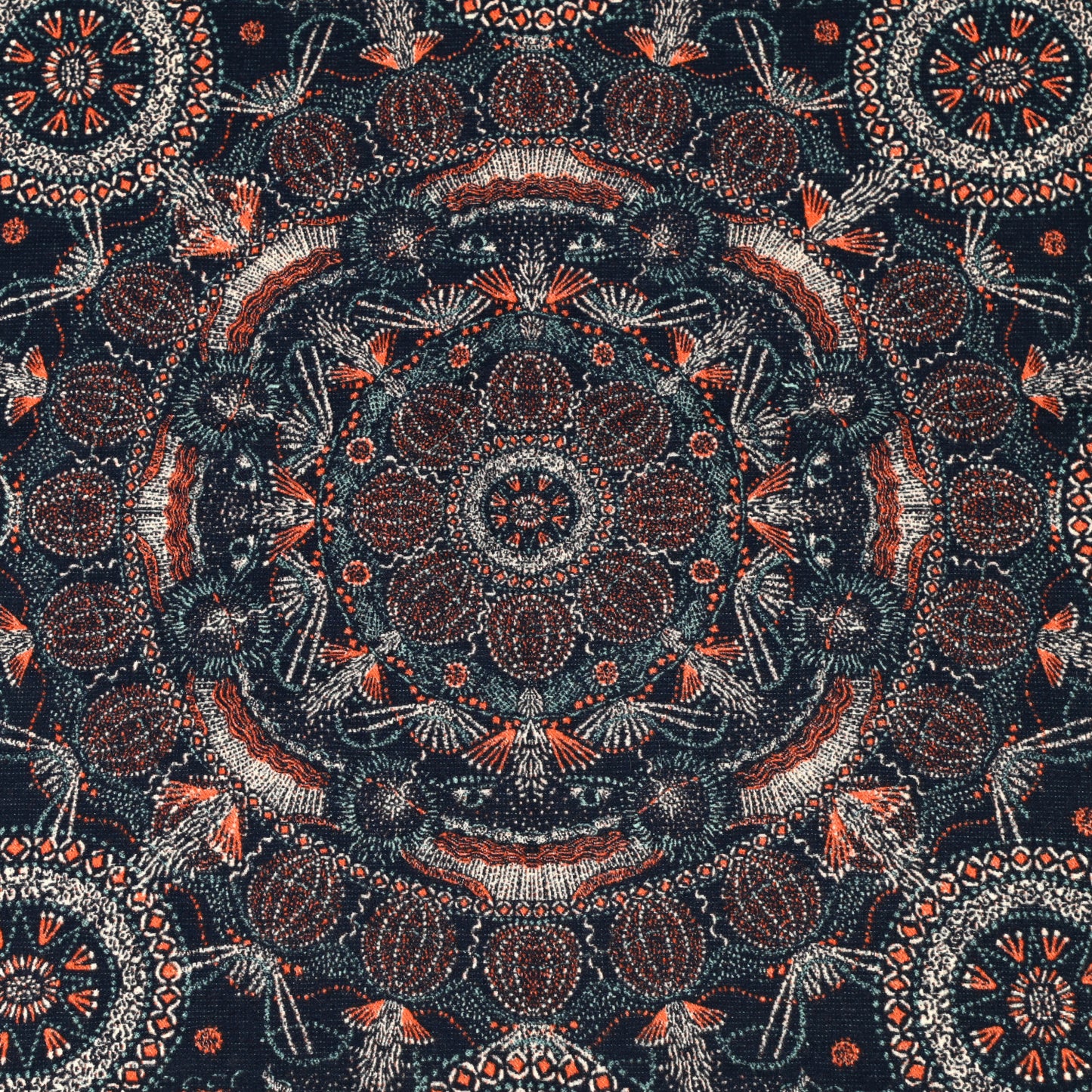 Wool Throw Cream Bleu