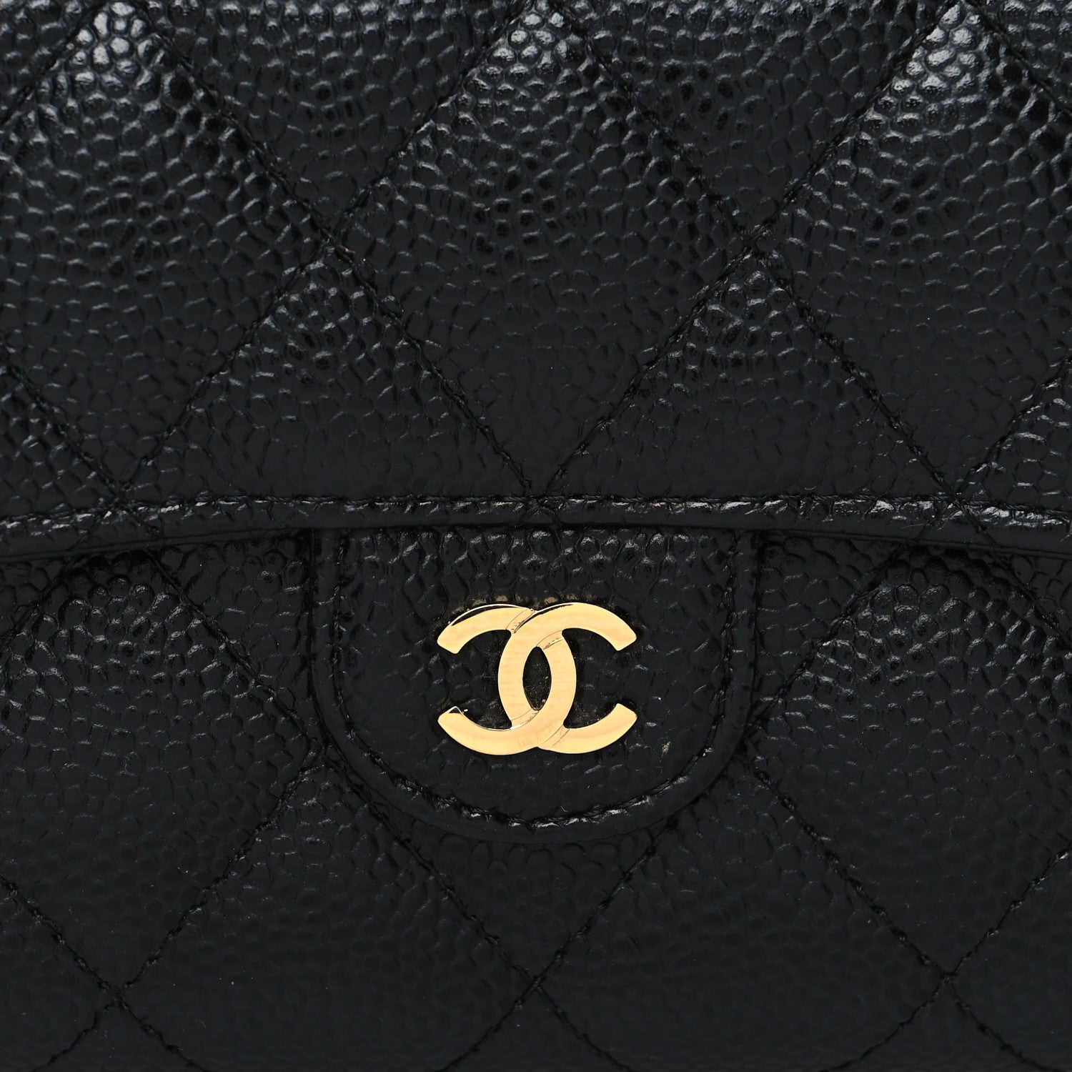 Chanel Caviar Quilted Long Flap Wallet Black 9 of 10