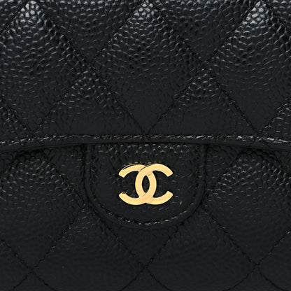 Chanel Caviar Quilted Long Flap Wallet Black 9 of 10